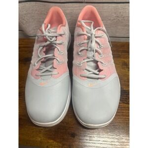 Nike Lunarlon Women's Golf Shoe Lightweight Platinum/Light Atomic Pink Size 10